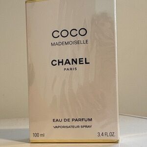 CHANEL Coco Mademoiselle 3.4 oz with Box - White and Gold Accents